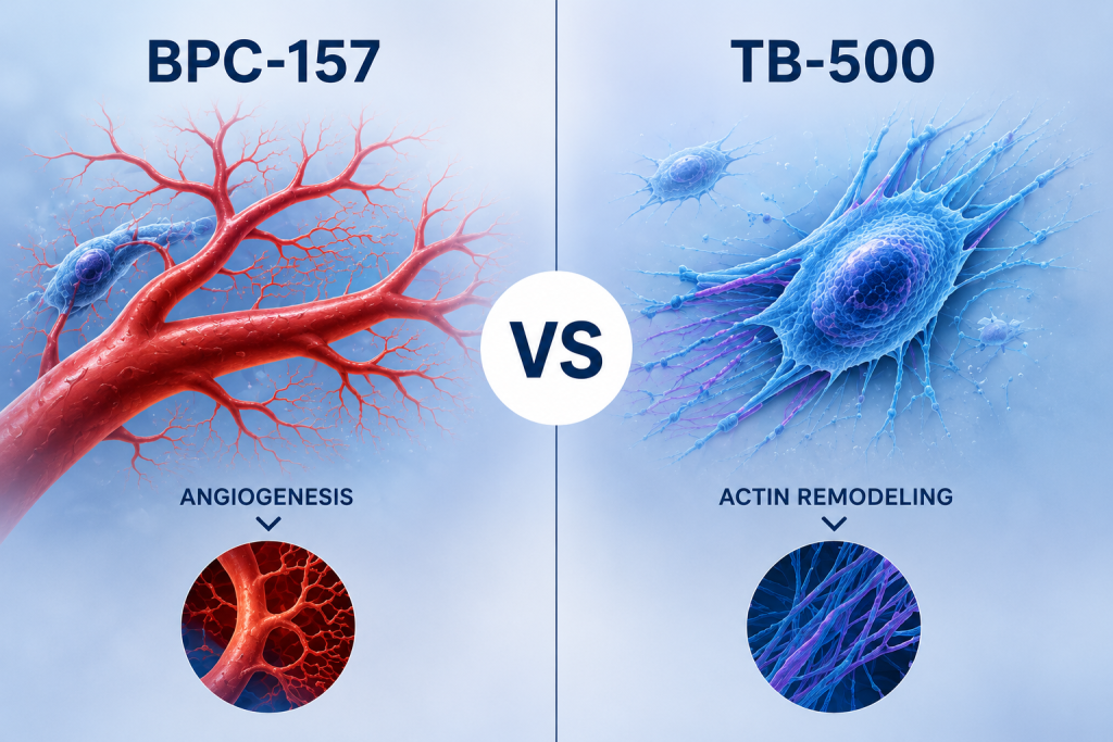 BPC-157 vs TB-500 mechanism of action comparison